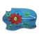Assiette vide poche en céramique peint à la main motif fleur