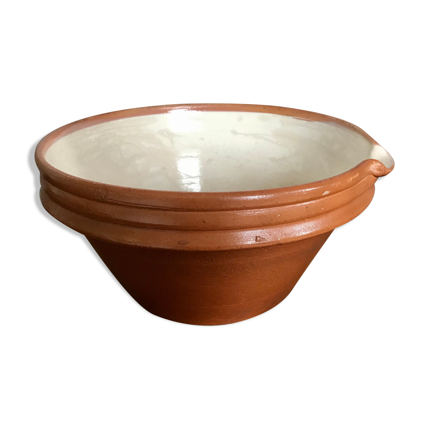 Plat en terre cuite émaillée 10l