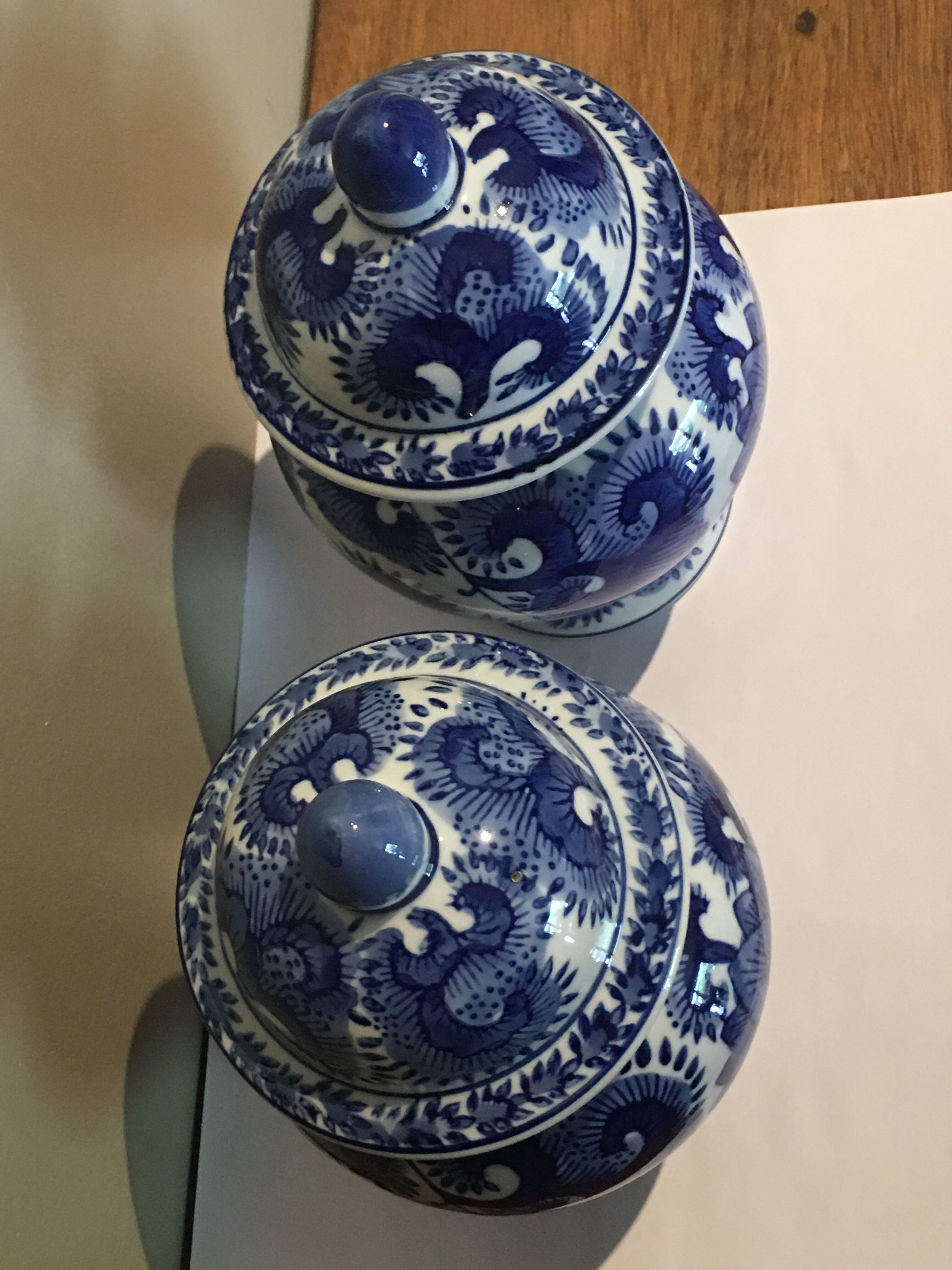 Pair of covered pots