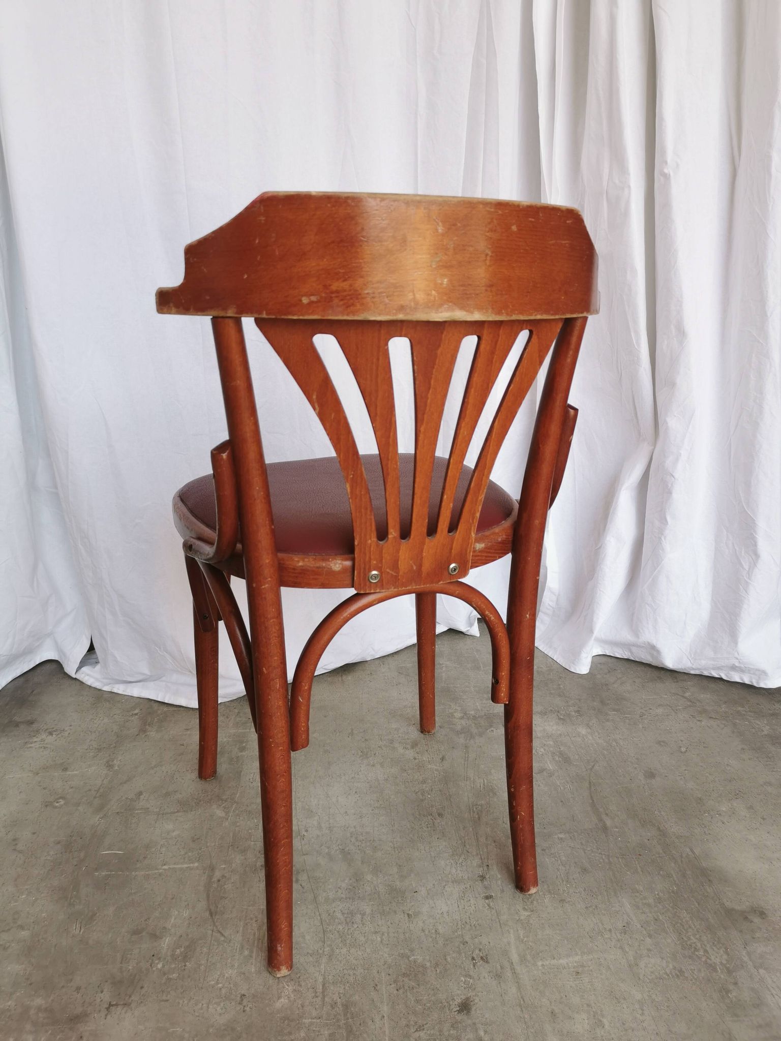 Vintage Bentwood Dining Chair: Thonet Style Fan Backrest, 1970s Irish Pub