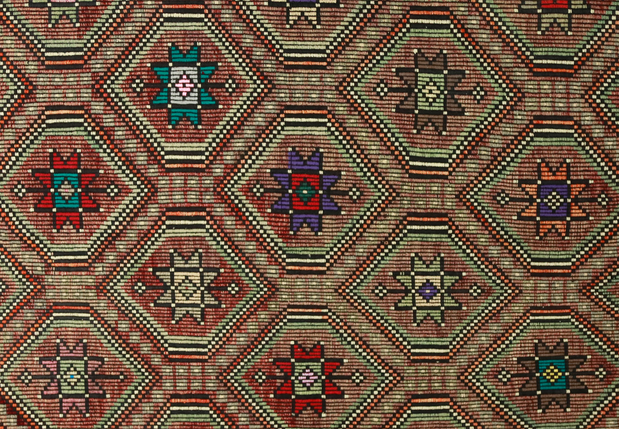 Anatolian handmade kilim rug 330 cm x 191 cm