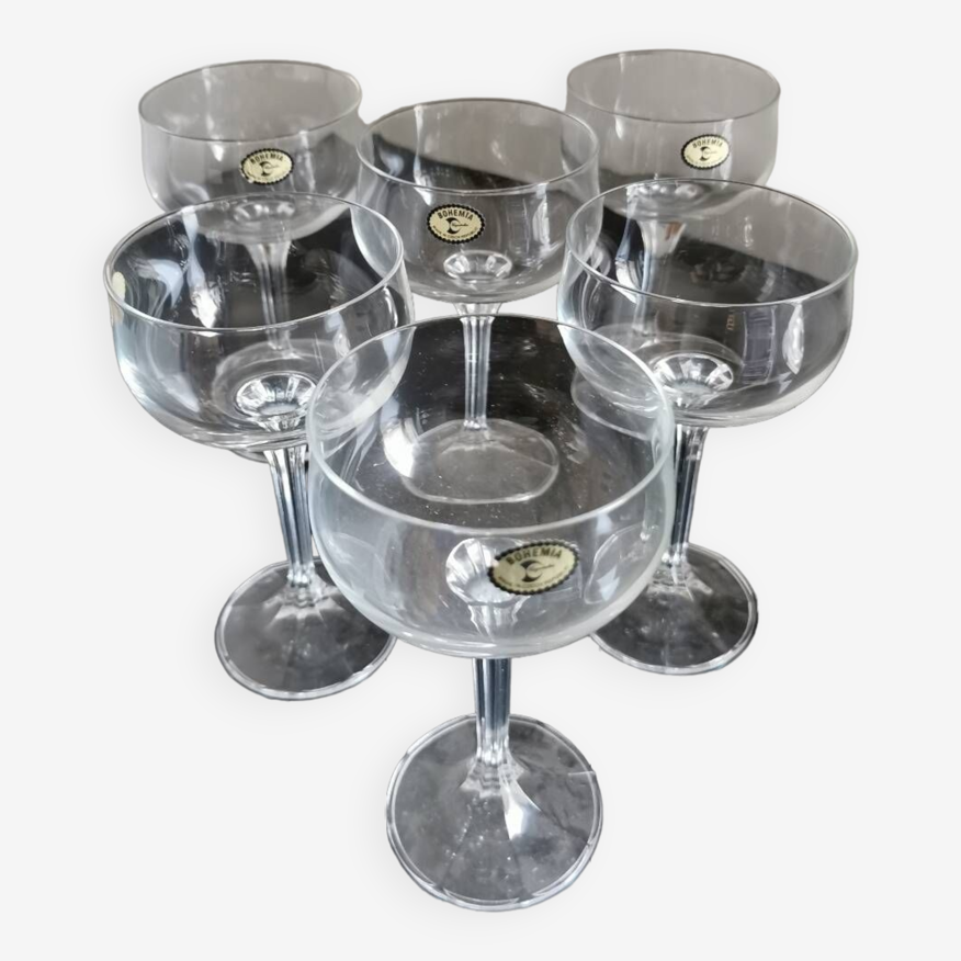 Coupes cristal bohème champagne 6pcs dispo | Selency