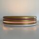 Design/One, flush lamp in glass, gold and brown metal, 1960s, Germany
