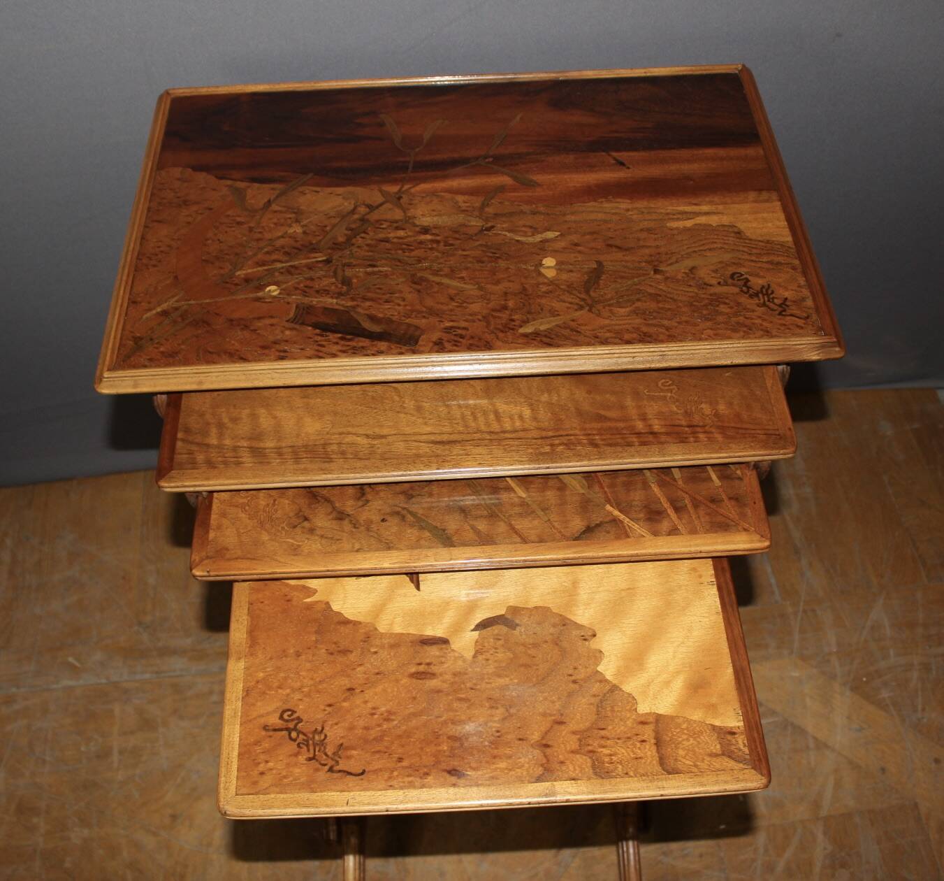 Nested Tables by Emile Gallé around 1900