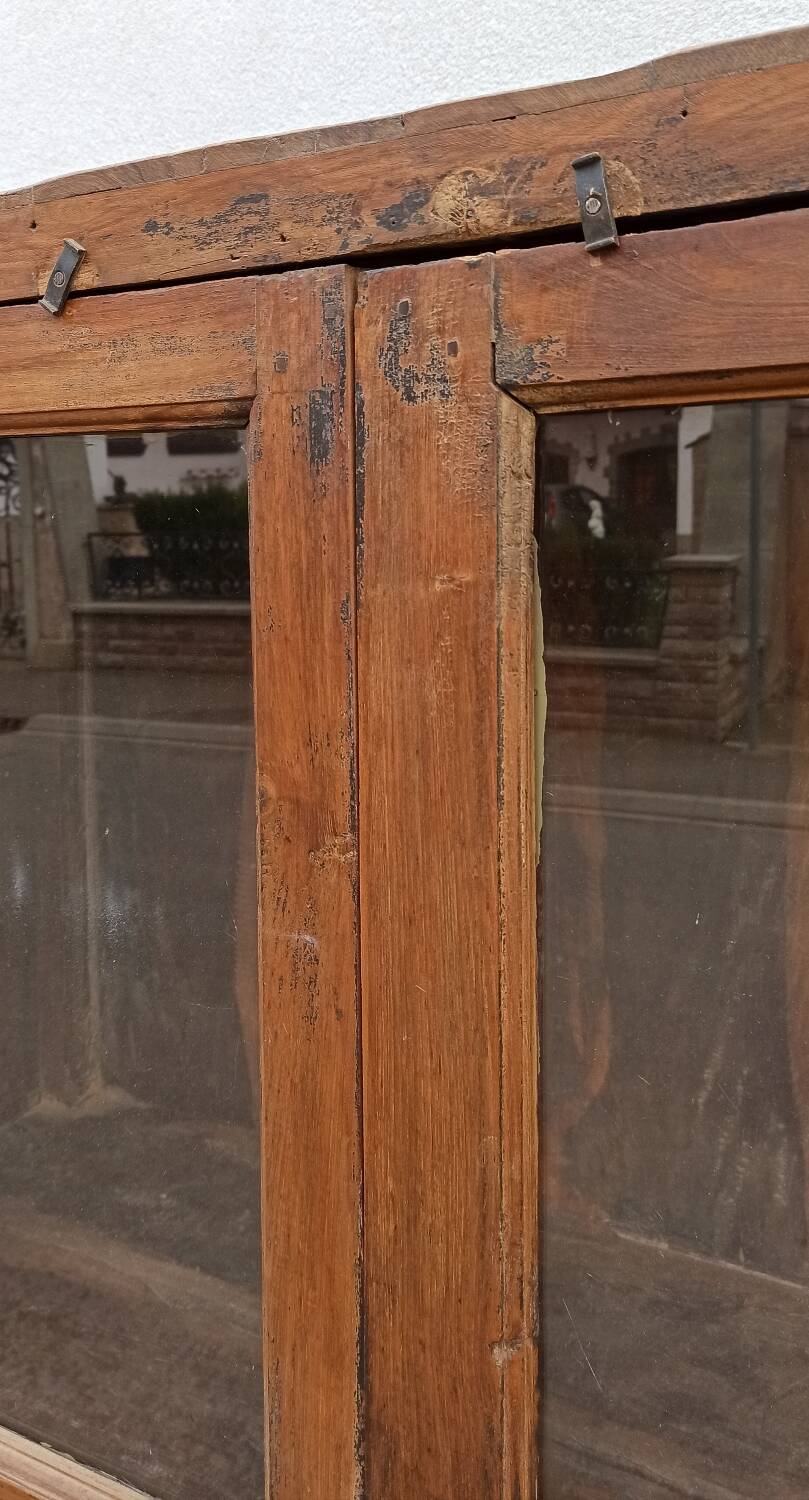 Old wooden glazed cabinet