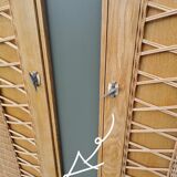 Oak and Rattan wardrobe