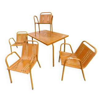 Openwork metal garden furniture