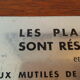Former metal plate mutilated reserved places of war transit sncf