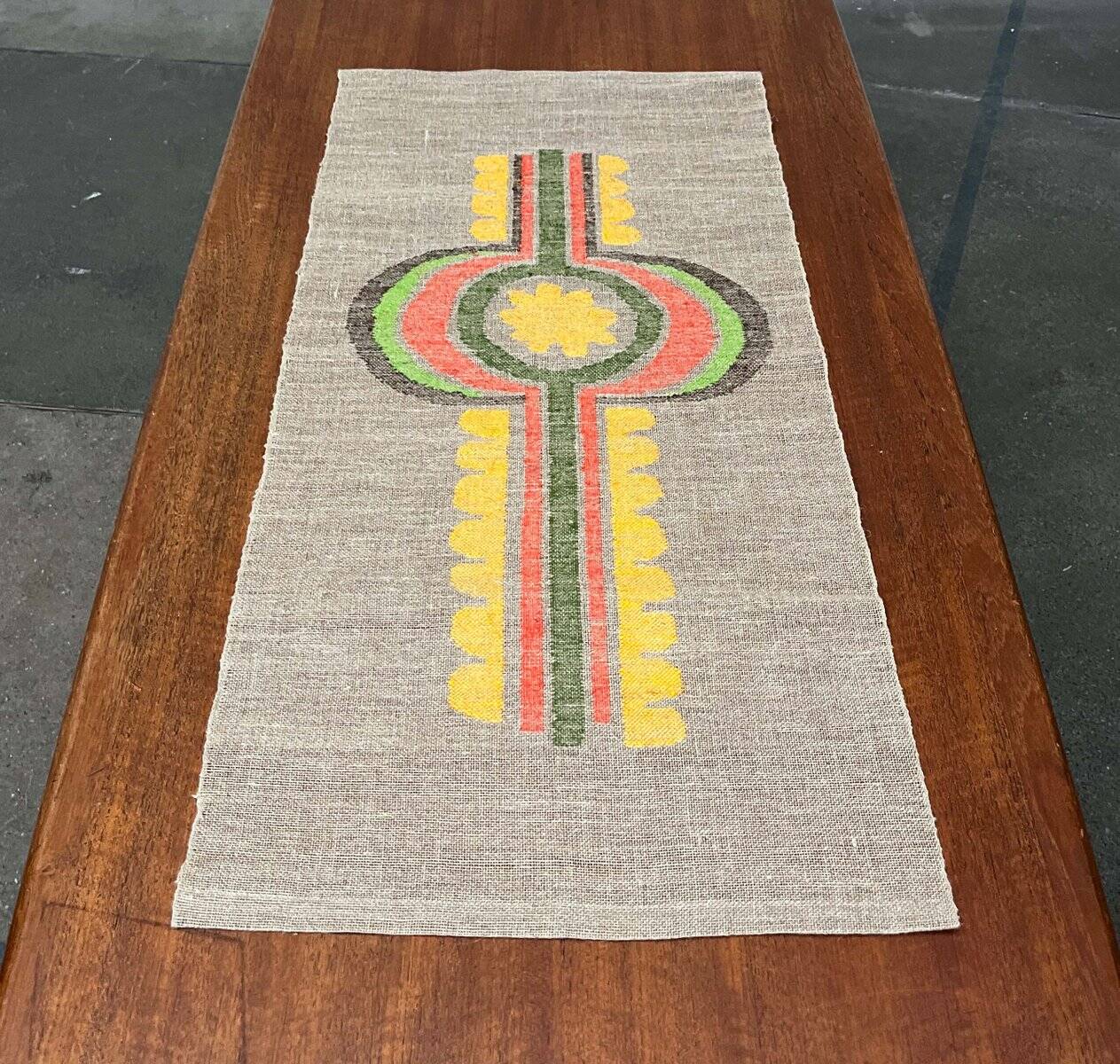 Modernist mid-century linen wall tapestry, Finland, 1960s