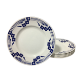 Lot de 6 assiettes plates « moulin des loups » modèle comète
