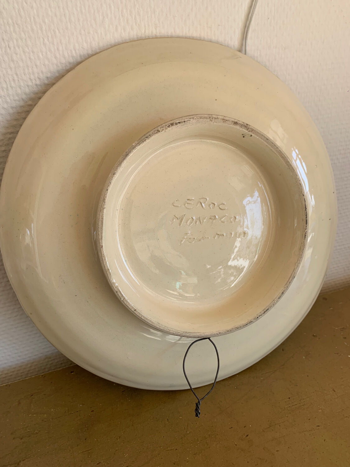 Vintage Cérart Monaco ceramic dish