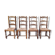 4 oak straw farmhouse chairs