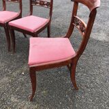 6 stamped English chairs