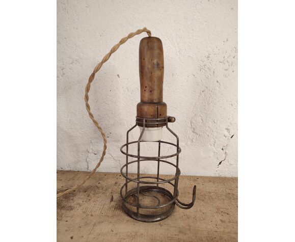 Lampe baladeuse ancienne bois et métal | Selency