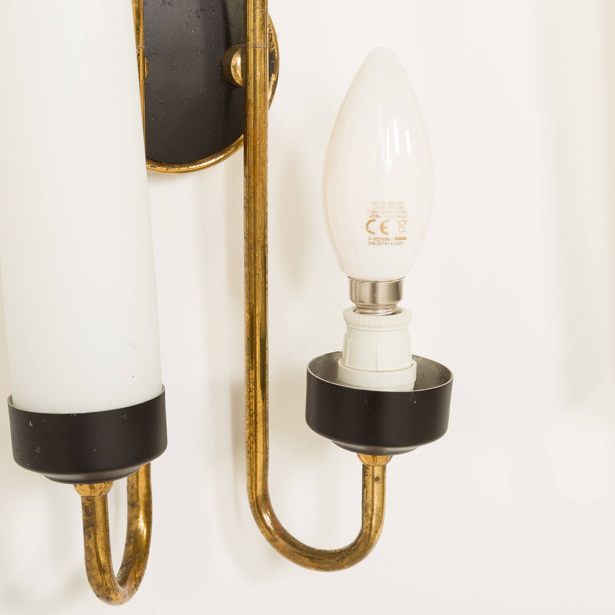 Italian mid century wall lights, set of 2