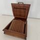 Distributeur cigares cigarettes vintage 1960 bois doré - 20 x 19 cm