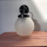 Black art deco wall light