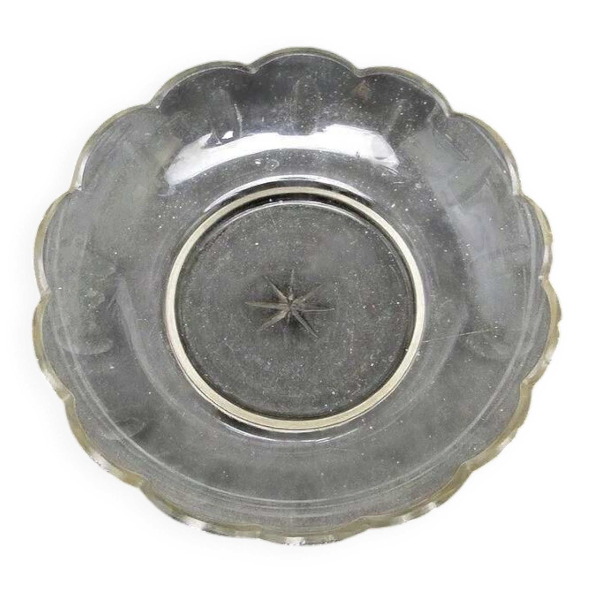 Assiette en verre Biedermeier