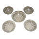 Lot saladier et  4 coupelles en verre moulé pressé