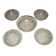 Lot saladier et  4 coupelles en verre moulé pressé