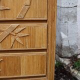 Rattan chest of drawers