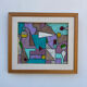 Abstract geometric coloured painting