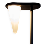 Lampada da terra alogena cono di vetro e metallo laccato Italia  Anni '70