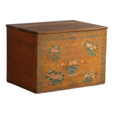 Antique Chinese painted elm wood chest – China, circa 1900