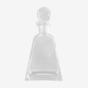 Flacon carafe en verre épais années 80