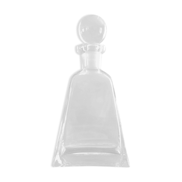Flacon carafe en verre épais années 80