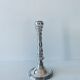 Twisted silver candle holder