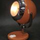 Goffredo Reggiani Orange Eyeball Space Age Table Lamp, Italy, 1970s