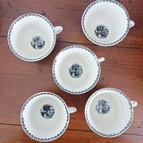 Set of 5 cups with saucers Landscape Maestricht