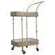 Bar cart or service table in white metal, 1960, France