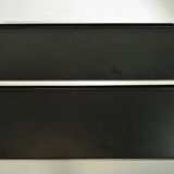 Black and gold metal wall shelf from the 1960s