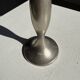 Vase soliflore vintage en métal gris à pied évasé H17 D6