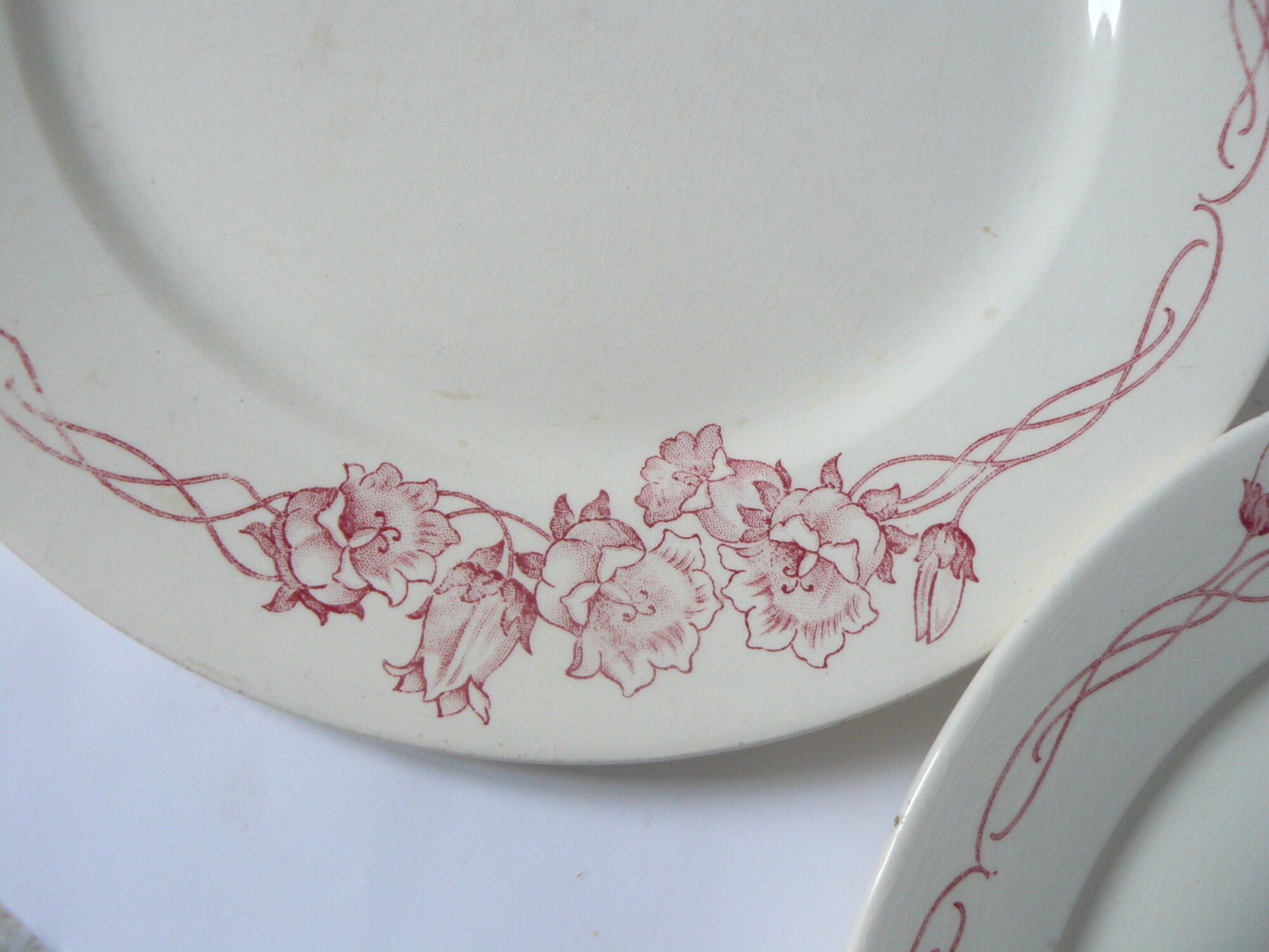 Lot of 4 flat plates Terre de Fer  modèle Palerme  de Sarreguemines