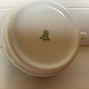 Cinq grandes tasses à fleurs bavaria avec cinq sous tasses