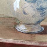 Aquarelle vintage de fleurs, signée Griggs