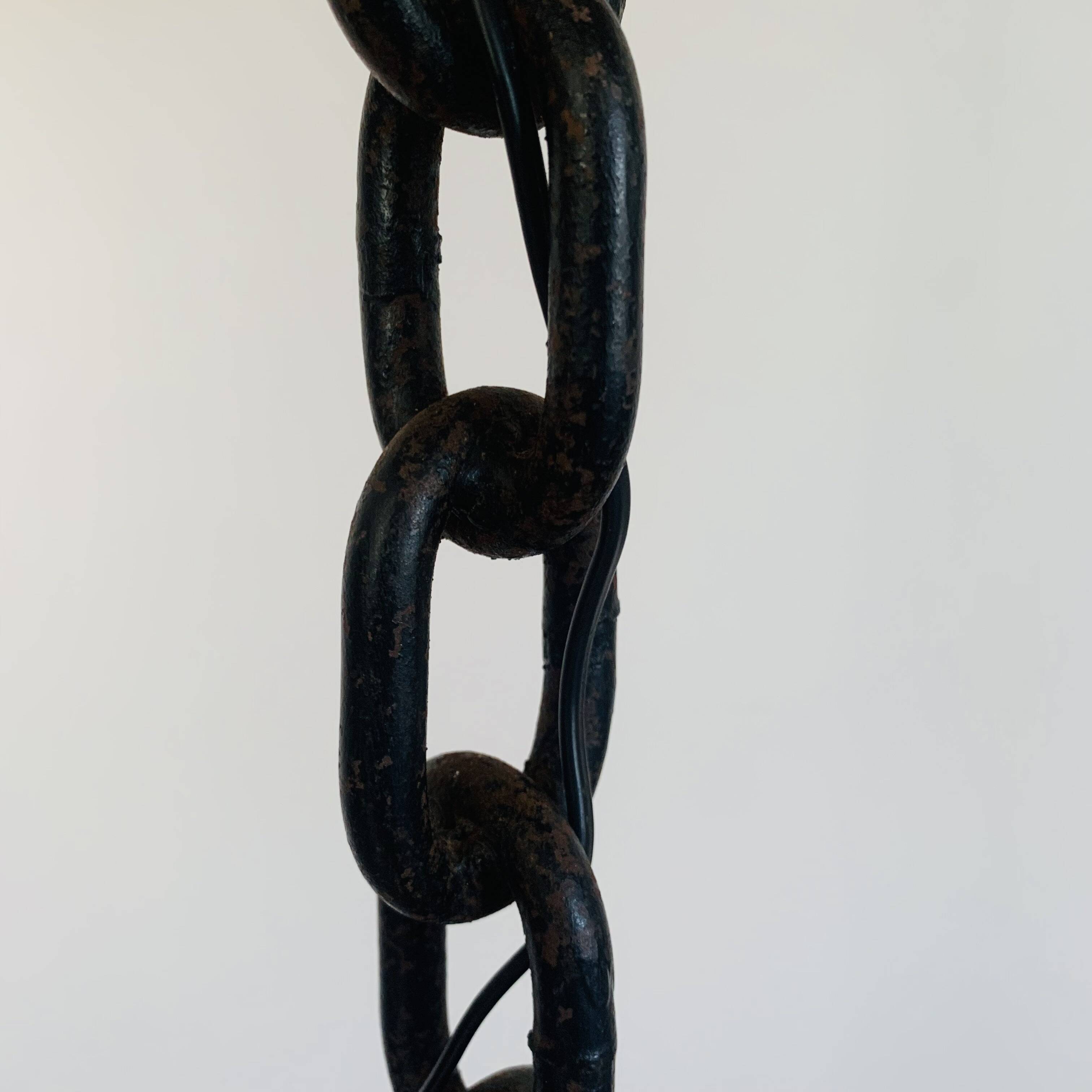 Large Brutalist Iron Floor Lamp