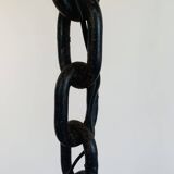 Large brutalist iron floor lamp