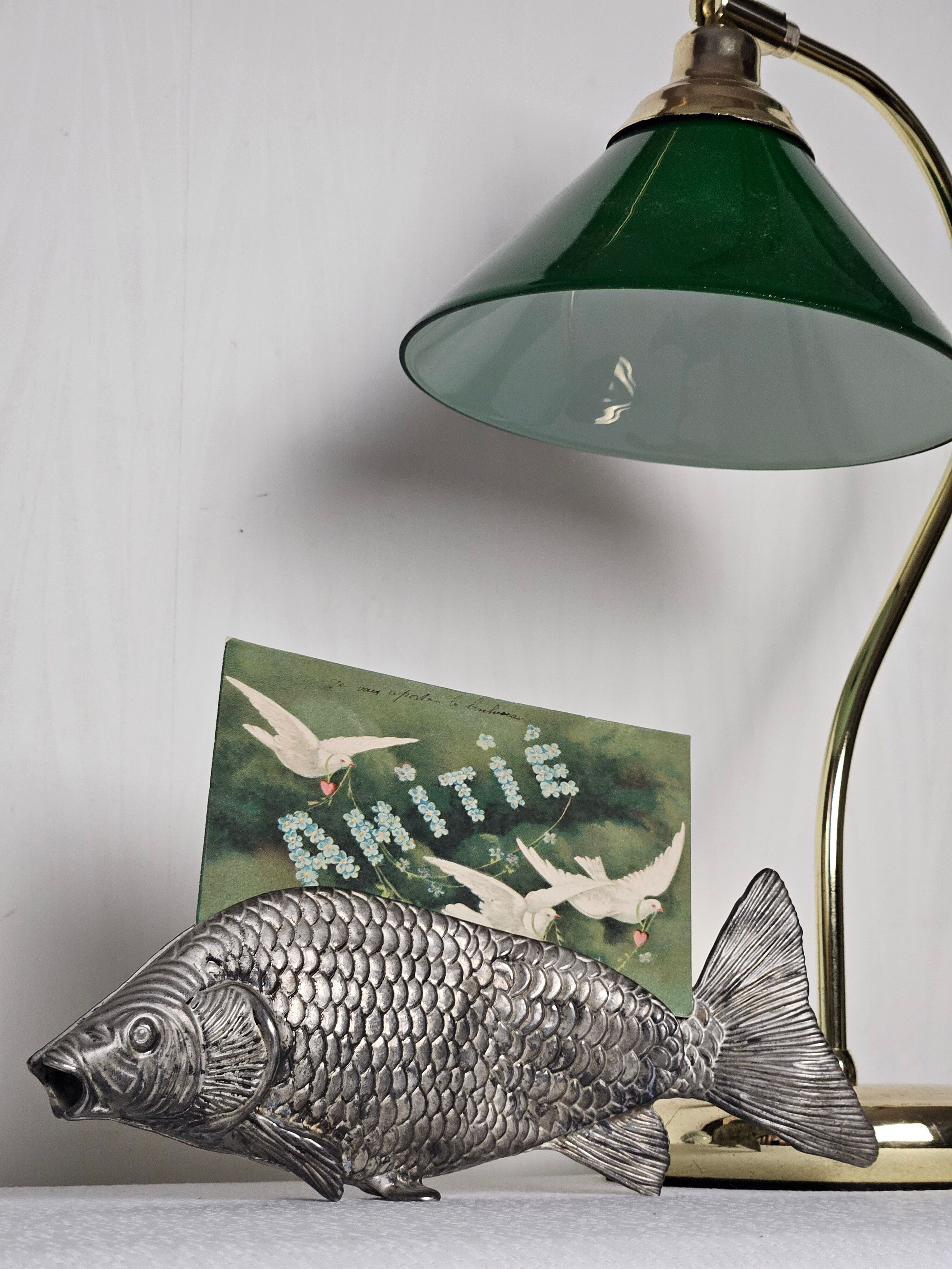 Porte courrier poisson Italie vintage