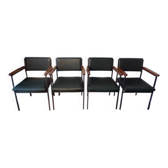 Set 4 fauteuils scandinaves