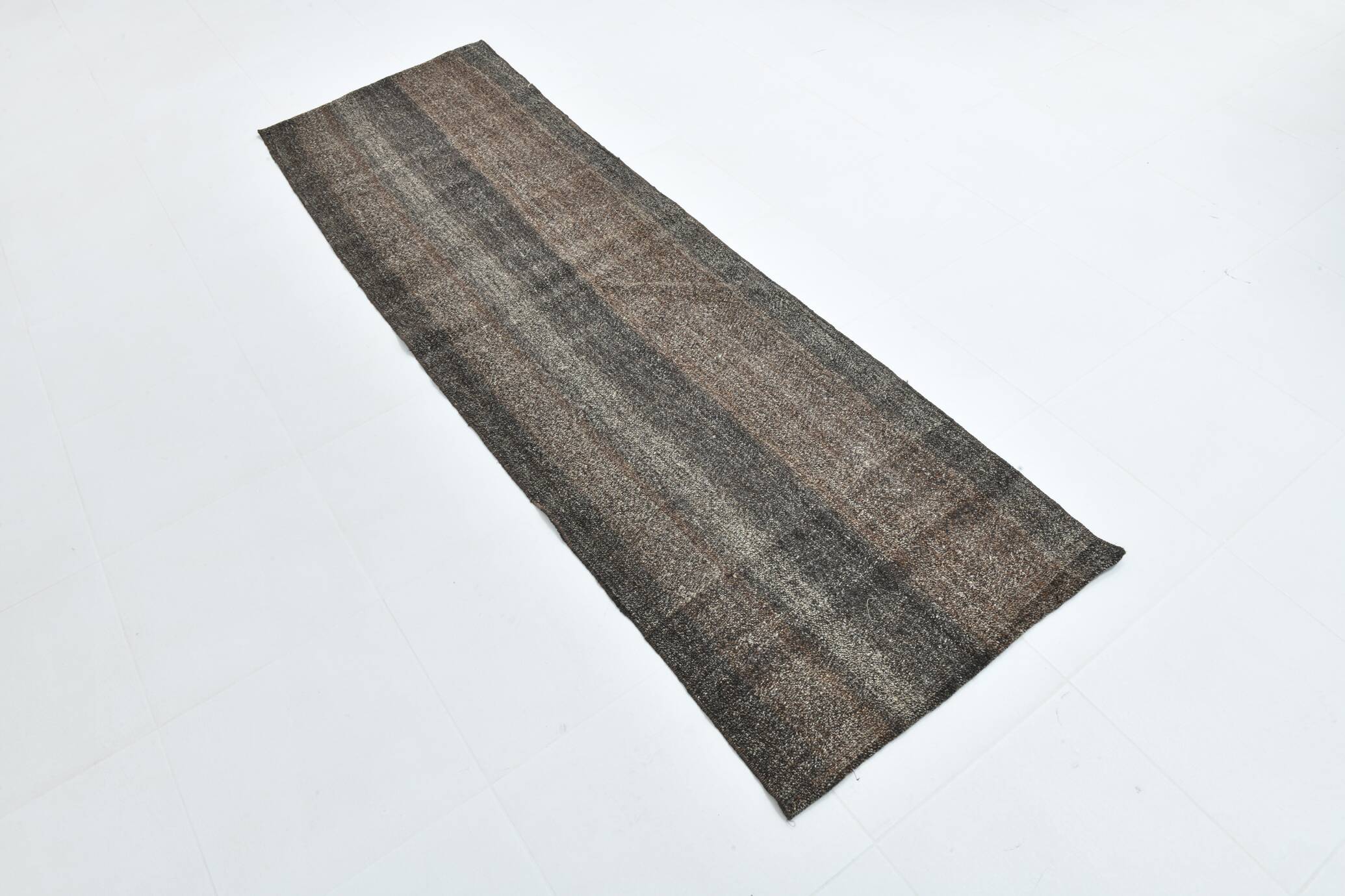 2x7 Short Brown Vintage Kilim Runner Rug, Kitchen Runner Rug, 72x230Cm