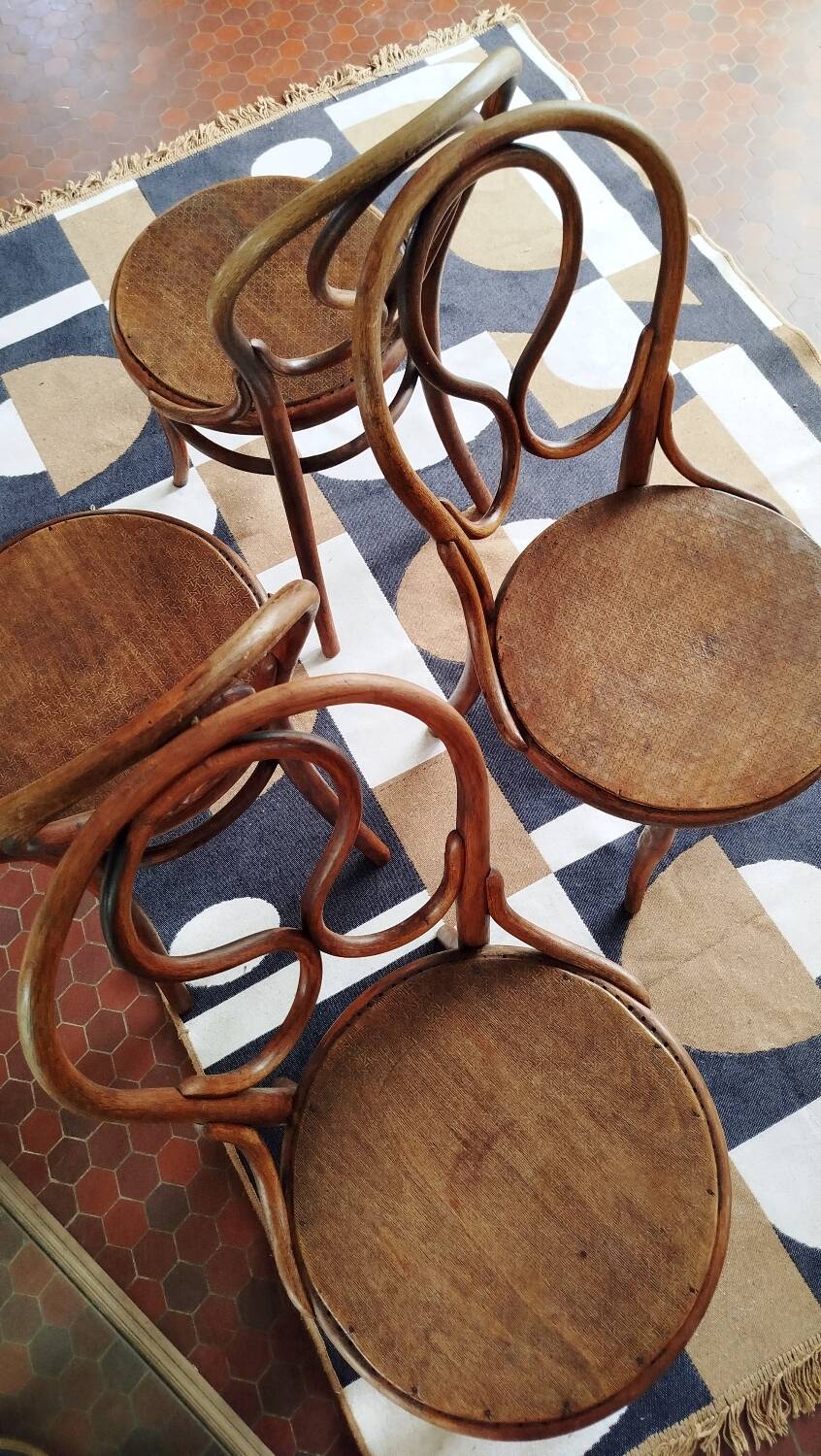 4 chaises Thonet modèle 20