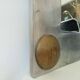Vintage folk art mirror in cast aluminum and solid brass 60s/70s 50*50 cm
