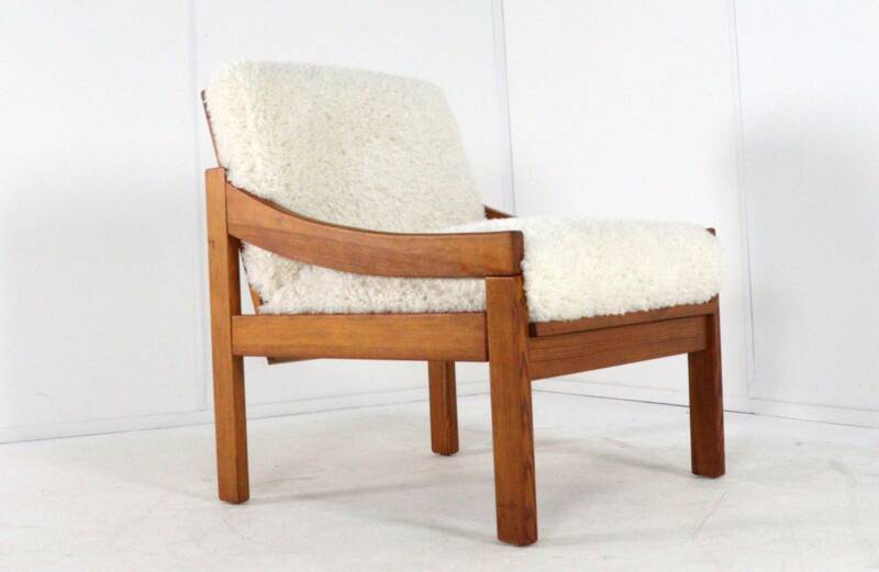 Pine armchair 'Gassel' Cream | one off a kind designer chair custom made