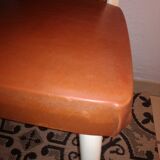 Rare vintage feet compass leatherette chairs 4