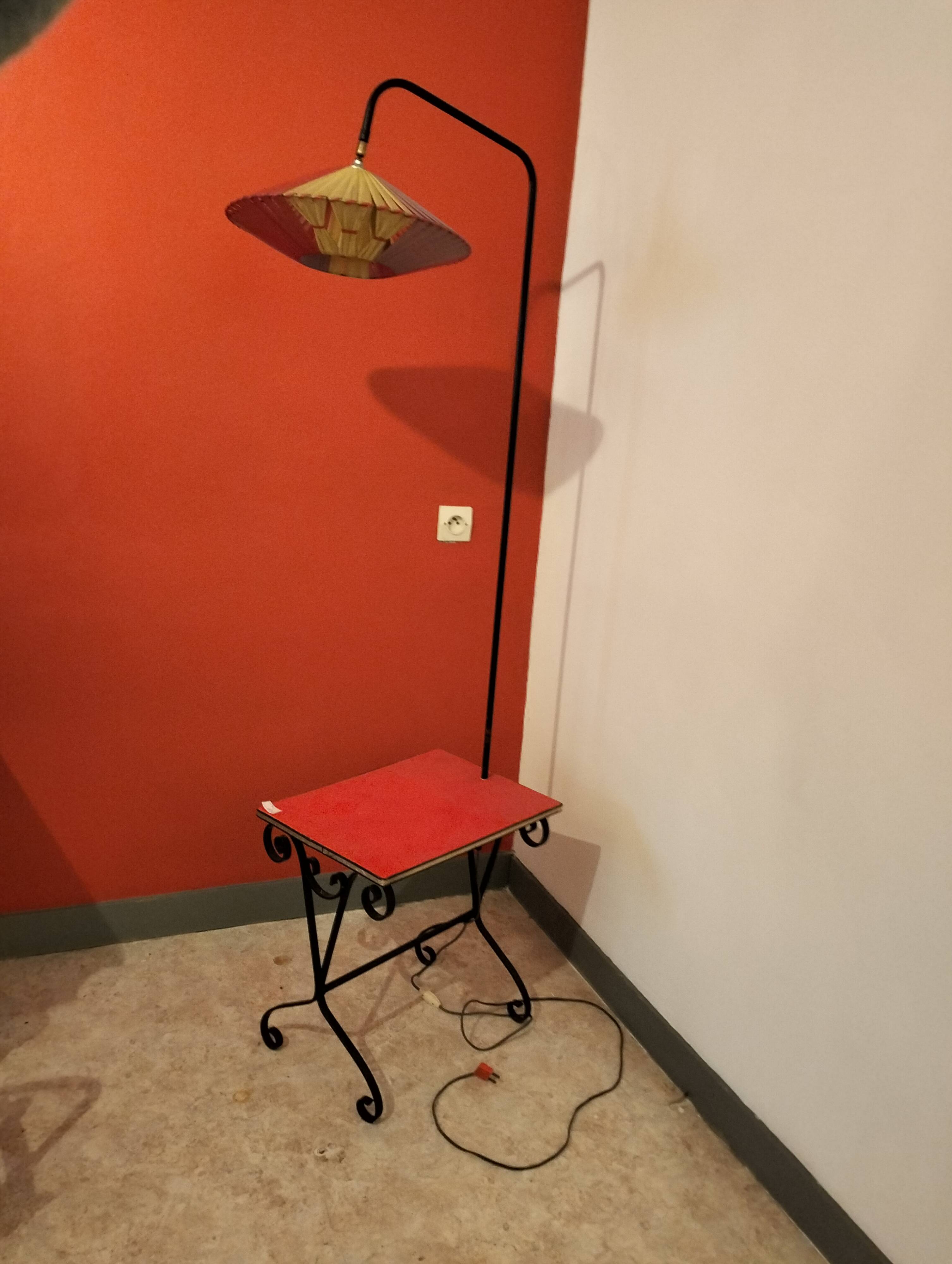 Vintage floor lamp from the 1960s for bedroom or living room.