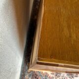 Vintage 70s double curtain filing cabinet